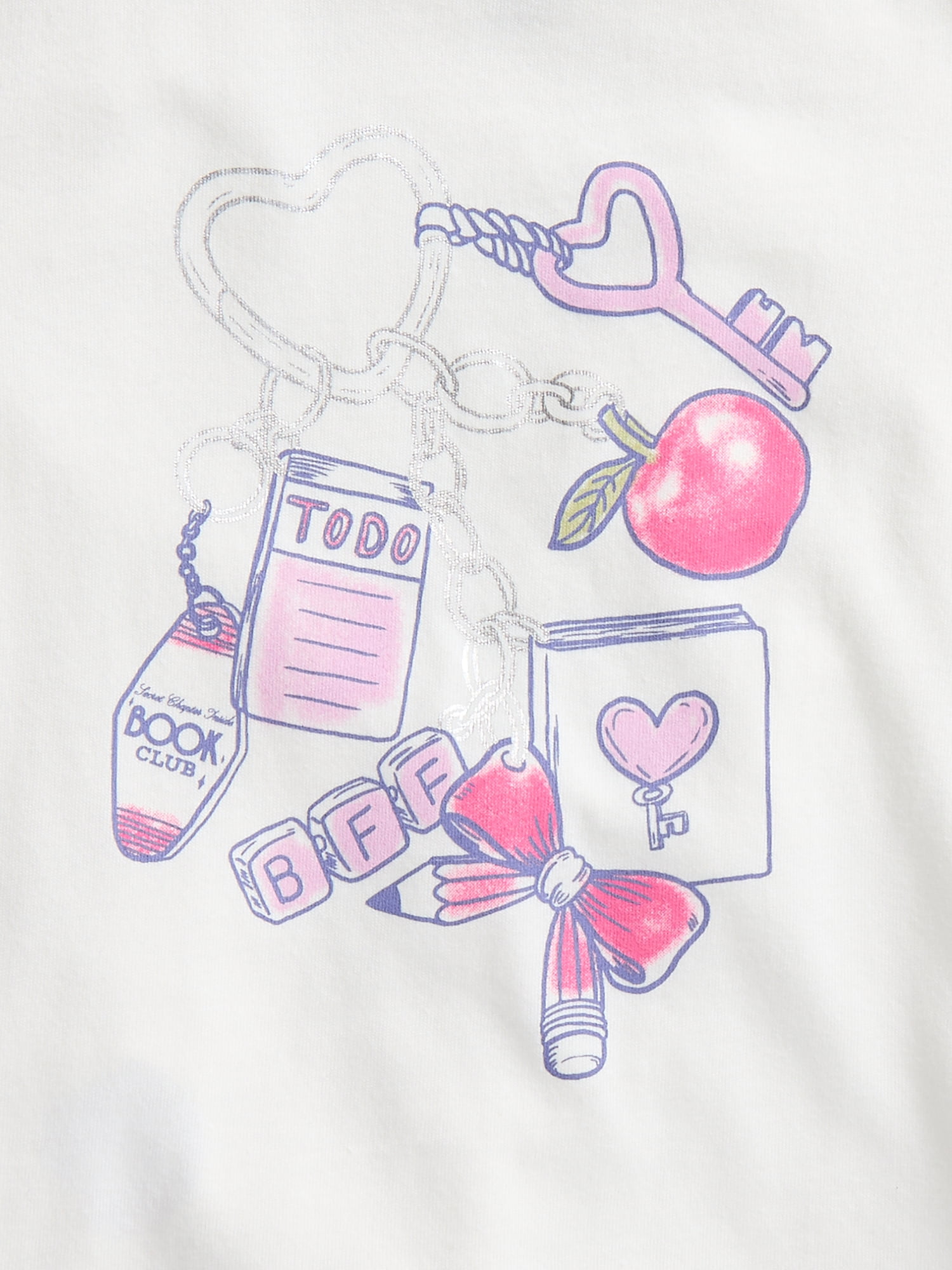 Wonder Nation Girls Embellished Graphic Tee with Short Sleeves, Sizes 4-18 & Plus