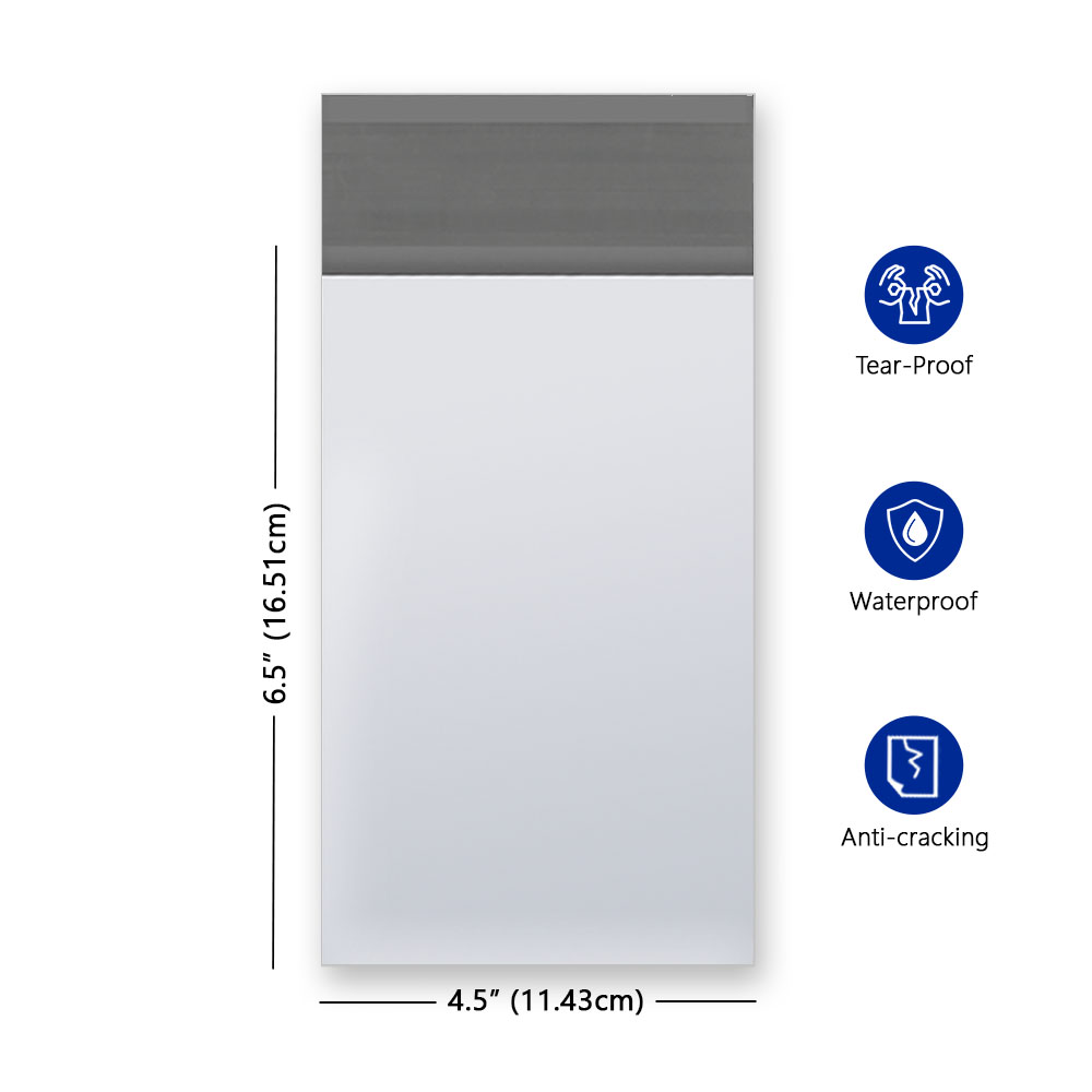 2500 EcoSwift 4.5 x 6.5 White Small Poly Mailer Size #000 Self Sealing Envelopes Plastic Shipping Mailing Bags 4.5x6.5 1.7 mil [Perfect for 4x6 thermal labels]