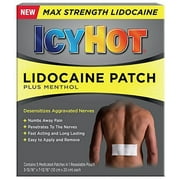 "Icy Hot Max Strength Lidocaine Breathable Pad Reliever, Menthol 5ct, 4-Pack"