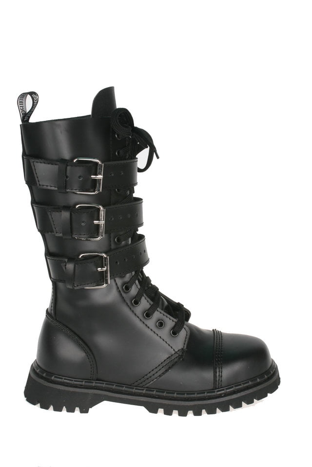 Pleaser Demonia 14 Eyelet Unisex Steel Toe Mid Calf Boots Adult Shoes Riot//14