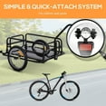 thumbnail image 3 of Barara King Bicycle Trailer with Hitch and 88 lbs, Bike Cargo Trailer for Shopping, Camping, Black, 3 of 8