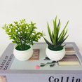 thumbnail image 2 of Bobasndm 3Pack Artificial Succulent Plants with Pots, Small Fake Succulents, Indoor Faux Succulent Plants for Windowsills Bedroom Desk Bathroom Office Home Decor, 2 of 9