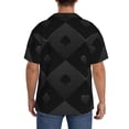 thumbnail image 5 of Haiem Black Poker Men's Casual Shirts Short Sleeve Button Down Shirts Fashion Textured Summer Beach Shirt-3X-Large, 5 of 7