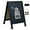 Black, variant on Sunnydaze Magnetic A-Frame Chalkboard Sign, 30" x 20", with Chalk and Eraser (White)