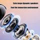 thumbnail image 4 of Auriculares Bluetooth de clip, batería alta, baja latencia, cómodos de usar, micrófono doble, reducción de ruido, auriculares Bluetooth 5.3 de oído abierto, auriculares Bluetooth de plástico., 4 of 7