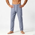 thumbnail image 3 of cocolona Mens Summer Casual Athletic Pants Elastic Waist Straight Wide Leg Workout Running Pants with Pockets, 3 of 4