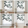 thumbnail image 6 of Teal Pine Tree Sheer Curtains 45 Inches Long, Farmhouse Botanical Country Light Filering Curtains, Breathable Simi Curtain Privacy Drapes for Kitchen Bathroom Lightweight Small Window Treatment, 6 of 9