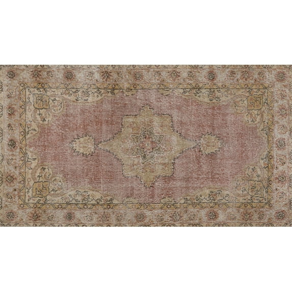 Ahgly Company Indoor Rectangle Traditional Light French Beige Brown Persian Area Rugs, 5' x 8'