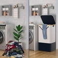 thumbnail image 2 of Clothes laundry hamper with lid, 100L large dirty laundry hampers with Collapsible and Removable Bag,Tall laundry basket for for Bedroom, Laundry Room, Bathroom, Dorm, 2 of 7