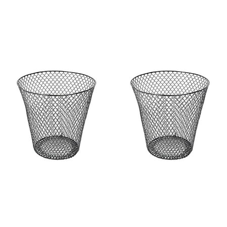 

Wire Mesh Round Waste Lightweight Can Open Top Wastebasket Recycling Desk School Garbage Cans Home & Custom Storage Contractor Bags 60l Bags Paper Yard Waste Bags 50 13gallontrashbags Clear