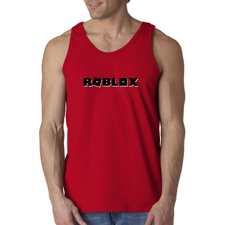Trendy Usa 1168 Mens Tank Top Roblox Block Logo Game Accent Small Red - uniform pants red cell roblox