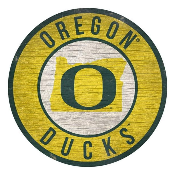 Les Canards de l'Oregon Signent un Design en Bois de 12 Pouces Rond