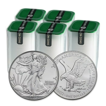 2024 1 oz American Silver Eagle Coin BU - Lot of 100 Coins