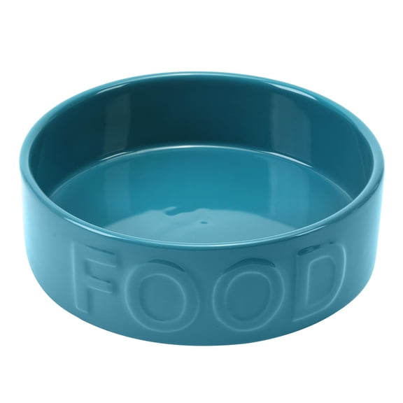 Park Life Designs Classic Food Small Pet Bowl, 5.25-Inch Diameter, Ceramic, Azure