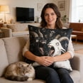thumbnail image 7 of Screaming Goat Pillow Cover, 18x18 Inch Plush Funny Goat Face Pillow Case, Decorative Pillows for Sofa, Couch, Chair, or Bed, Humorous Farm Animal Design for Living Room, Bedroom, Home, Dorm(F), 7 of 7