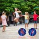 thumbnail image 4 of Cuerda de saltar Amble con segmento de cuentas suaves, ajustable para hombres, mujeres y niños, sin enredos para mantenerse en forma, entrenar, hacer ejercicio, etc., 9 pies Zhivalor Ligas y bandas, 4 of 9