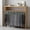 Black, variant on Farmhouse Brown Cabinet Curtain 28"Wx51"L, Dustproof Storage Cabinet Curtain with Self Adhesive Tape, Retro Modern Abstract Art Tall Pantry Cover Drape for Kitchen, Laundry Room, Utility Closet