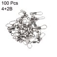 thumbnail image 3 of Unique Bargains 33LBS Cuivre Fer Pêche Roulement Pivotant avec Snap Interlock, Noir 100 Pack, 3 of 5