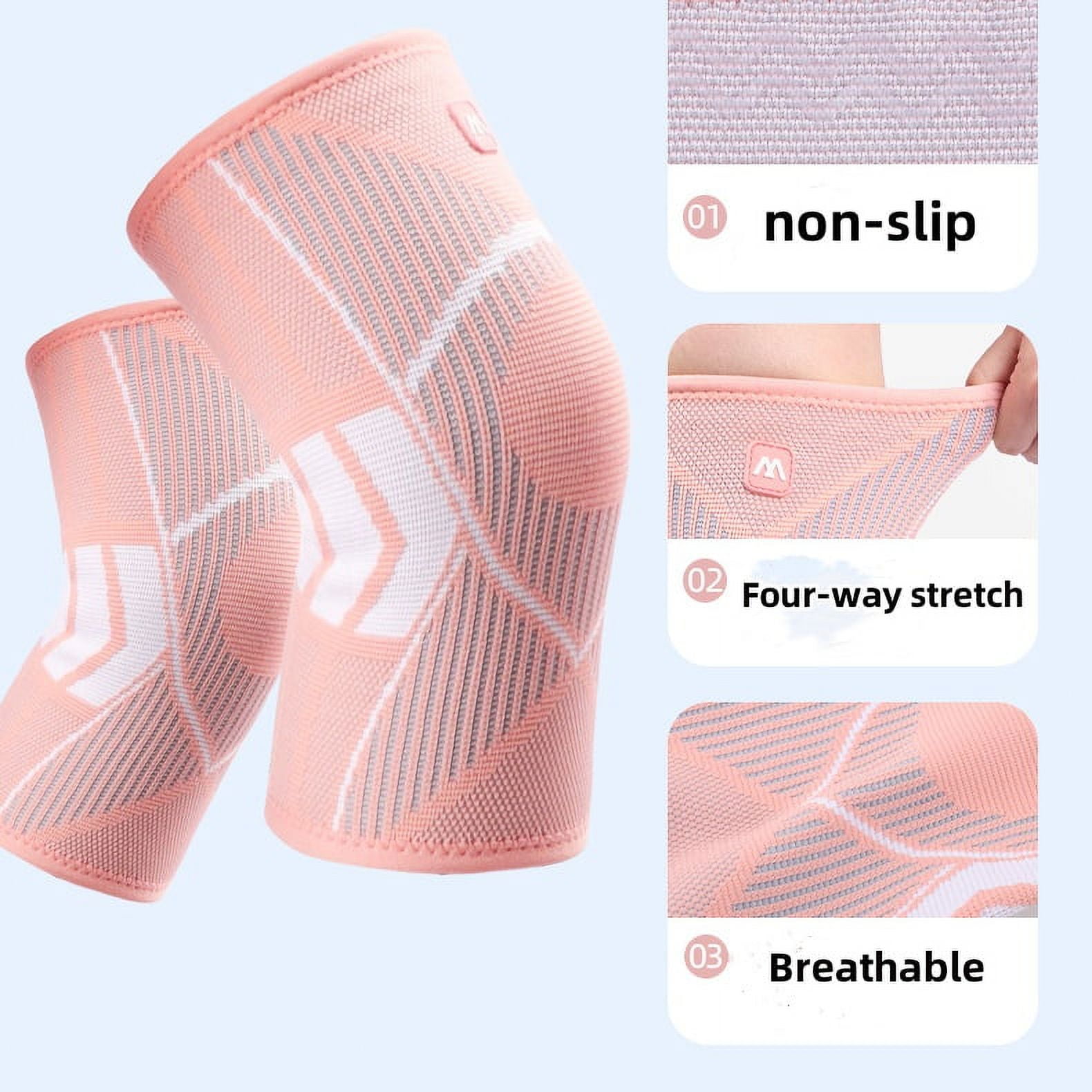 Knee Sleeve Non Slip Elastic Breathable Knee Support for Spring Summer Lightweight Comfortable Fit Running Essentials for Women Blue M