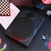 UPOUART Powered Car Subwoofer with Integrated Amplifier, Versatile Black Audio Speaker for Enhanced