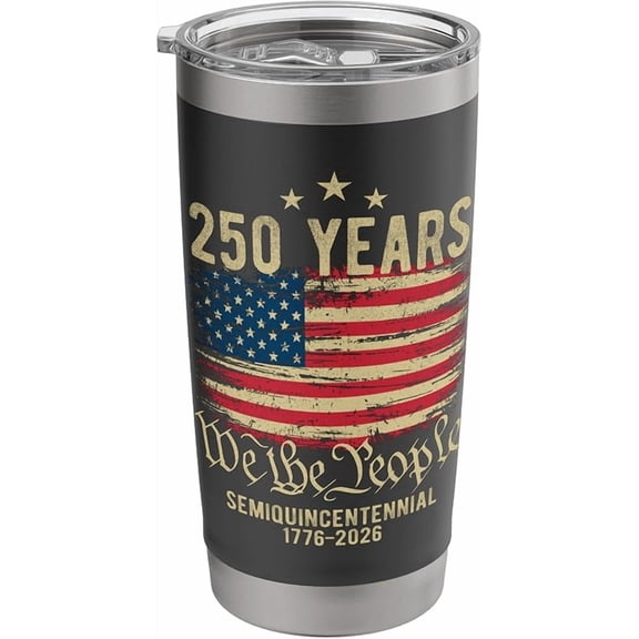 250 Years American Flag 250th Anniversary USA Stainless Steel Insulated Tumbler