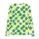 thumbnail image 3 of Blusas y camisas de manga larga con cuello redondo y estampado de San Patricio para niños, blusa informal de manga larga con cuello redondo, blusa de poliéster para niñas, 3 of 4