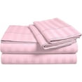 thumbnail image 3 of Split Top Queen Adjustable Flex Top Queen Size 100% Egyptian Cotton, Stripe Baby Pink, 800 Thread Count, 12 inch Deep Pocket, 32" Split Top Sheets Bed 4 Piece Sheet Set, 3 of 7