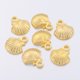 thumbnail image 1 of Tibetan Style Alloy Pendants Lead Free and Cadmium Free Shell Golden 11.8mm wide 14mm long 2.8mm thick hole: 2mm, 1 of 2