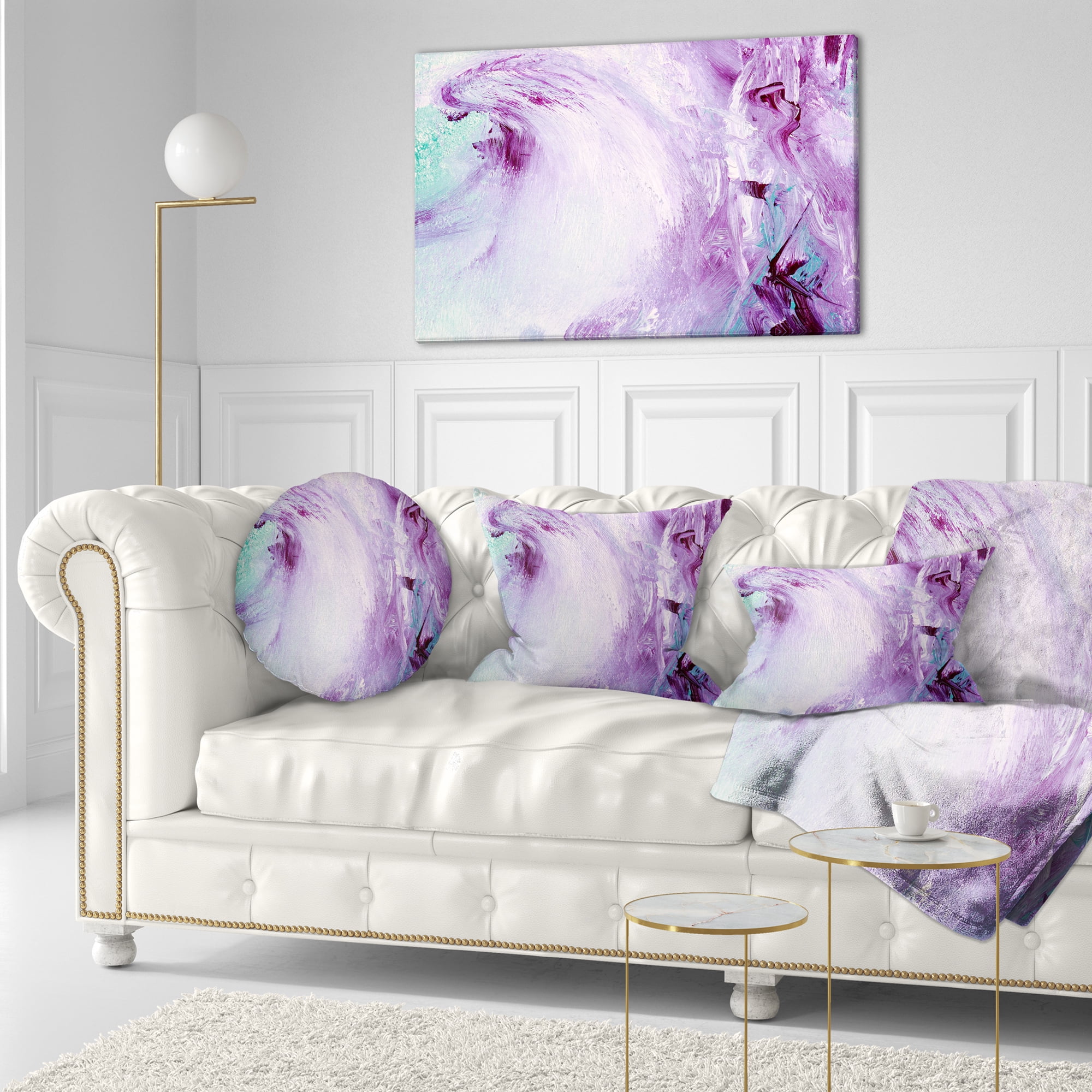 Designart Deep Colors - Abstract Throw Pillow - 12x20