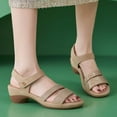 thumbnail image 2 of Rhinestones Orthopedic Walking Sandals for Women Sparkly Glitter Fashion Chunky High Heel Ankle Strap Summer Sandals, 2 of 7
