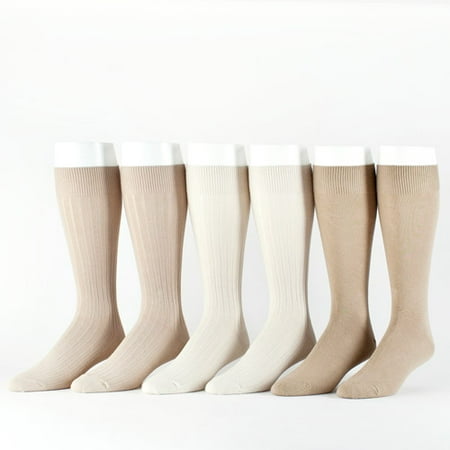Men's Cotton Rib Crew Socks, 6 Pairs