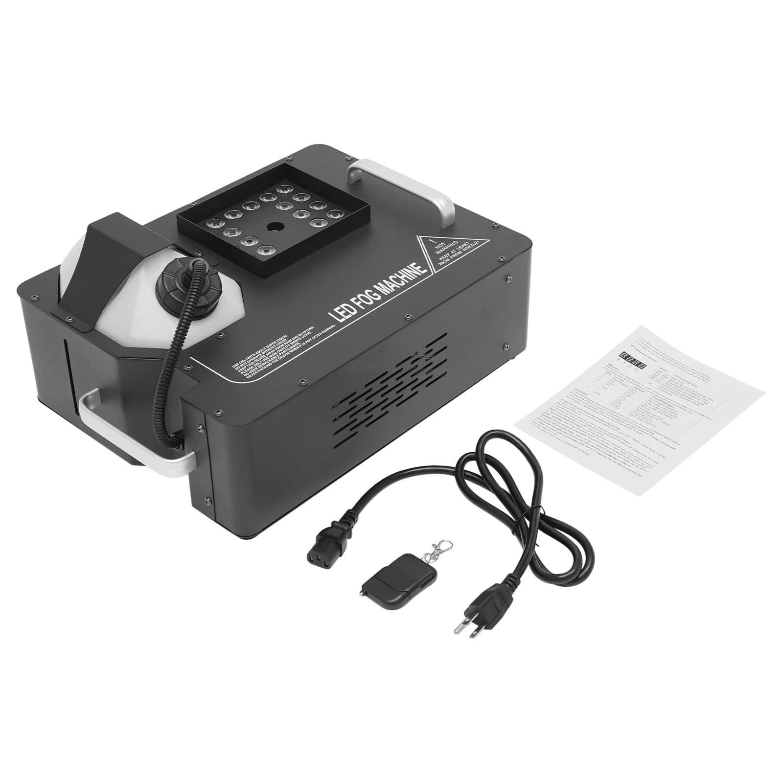 1500W Fog Smoke Machine, 24 LED 3-In-1 Vertical Upspray Fogger with Wireless Remote Controller for Creating A Boisterous Atmosphere of Wildness.