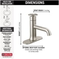thumbnail image 7 of Delta 558-Lpu-Dst Trinsic 1.2 GPM Single Hole Bathroom Faucet - Black, 7 of 7