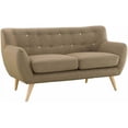 thumbnail image 3 of Modway Remark Modern Upholstered Loveseat, Light Brown, 3 of 5