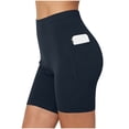 thumbnail image 2 of Busydd Yoga Shorts for Women S-3XL Fashion Stretch High Waisted Running Workout Shorts Casual Summer Solid Color Women Shorts with Pocket XL, 2 of 5