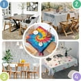 thumbnail image 4 of Colorful Rainbow Tie Dye Spiral Pattern Square Tablecloth,Waterproof Square Table Cover,Wipeable Spillproof Washable Table Cover for Home Kitchen Party Decor 42"X42"(107x107cm), 4 of 6