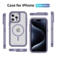 thumbnail image 2 of iPhone 16 Pro Max Phone Case, Phone case iPhone 16 Pro Max Magnetic Case [Compatible with MagSafe] Tough Rugged Matte Slim Shockproof Anti-Fingerprint Anti-Scratch Cover, Light Purple, 2 of 8
