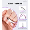 thumbnail image 6 of MelodySusie 4pcs Nail Clippers Set with Cuticle Trimmer and Dual-Ended Pusher, Stainless Steel Acrylic Nail Cutter Set, 6 of 8