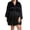 Black, variant on Women's Shadowline 4510X Plus Charming Satin Wrap Robe (Blue 2X/3X)