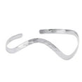 thumbnail image 2 of Silverly Hammered Sterling Silver Bangles for Women Solid 925 - Adjustable Silver Bracelet - Curved Wavy Cuff Bracelet - Contemporary Jewellery - Adjustable Silver Bangle for Teen Girls, 2 of 7