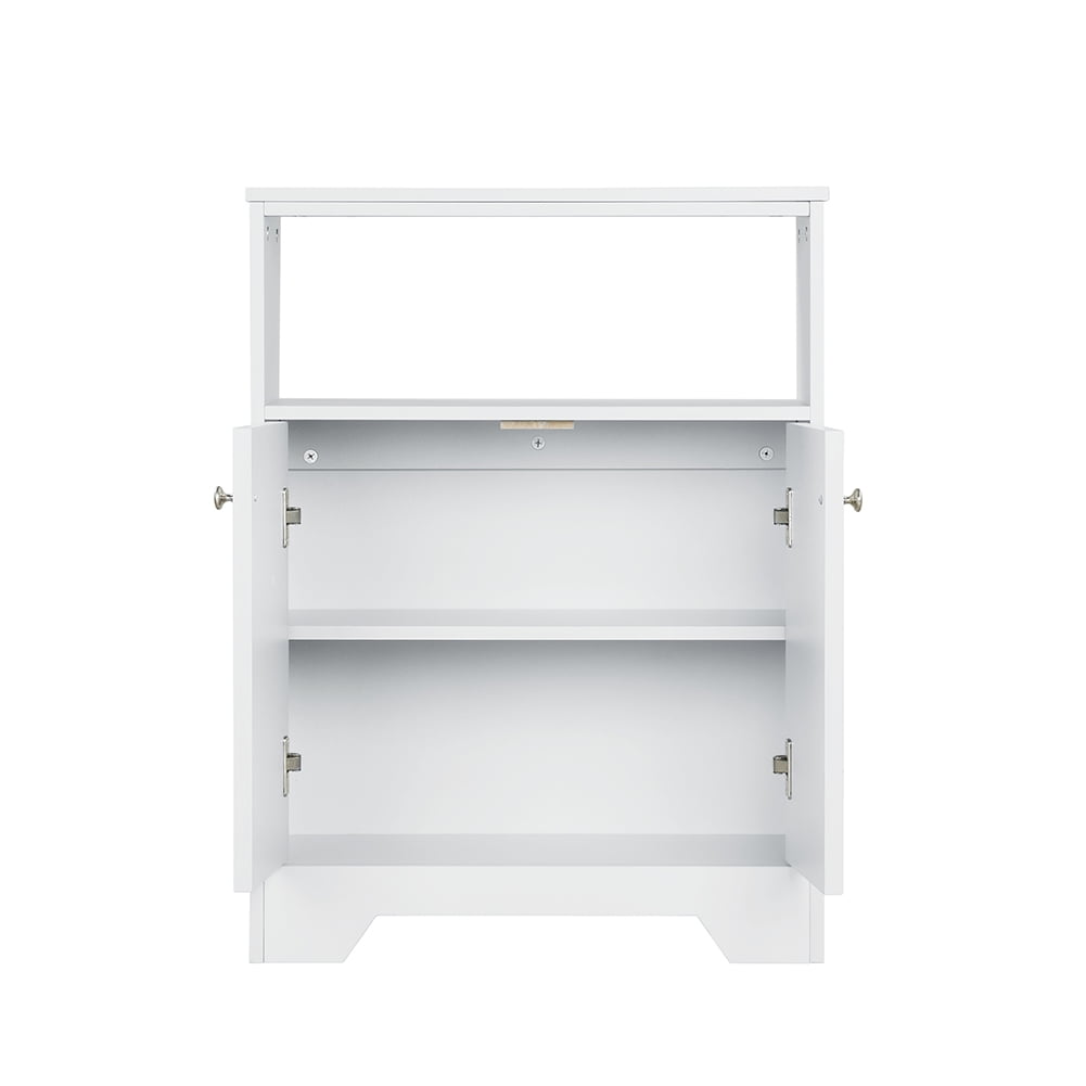 Kepooman Bathroom Storage Cabinet, Freestanding Floor Sideboard, Accent Cabinet with Adjustable Shelf, Industrial TV Console for Home Kitchen, White Kepooman Bathroom Storage Cabinet, Freestanding Floor Sideboard, Accent Cabinet with Adjustable Shelf, Industrial TV Console for Home Kitchen, White