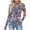 Blue, variant on Towmus Womens Lace Long Sleeve Mesh Top Floral Neck Going Out Top Sheer Blouse Fashion Fall Outfits 2025