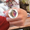 thumbnail image 2 of Alloy Mood Ring Retro Emotional size Emotional Feeling Temperature Control Color Ring Adjustable Size Jewelry, 2 of 6