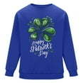 thumbnail image 4 of QUNYINEY Casual Sweatshirts for Men Crew Neck St Patricks Day Long Sleeve Blue Tops Drop Shoulder Loose Pullover Sweatshirts, 4 of 8