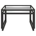 thumbnail image 3 of HomeRoots 520908 17 x 30 x 30 in. Black Glass Square Nested Coffee Table - Set of 2, 3 of 8
