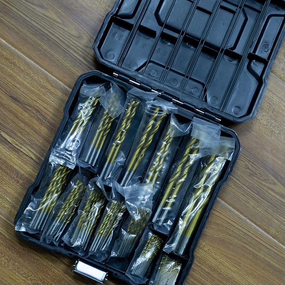 99Pcs High-Speed Steel Drill Bits Titanium Drill Bit Set for Steel Plate Wood