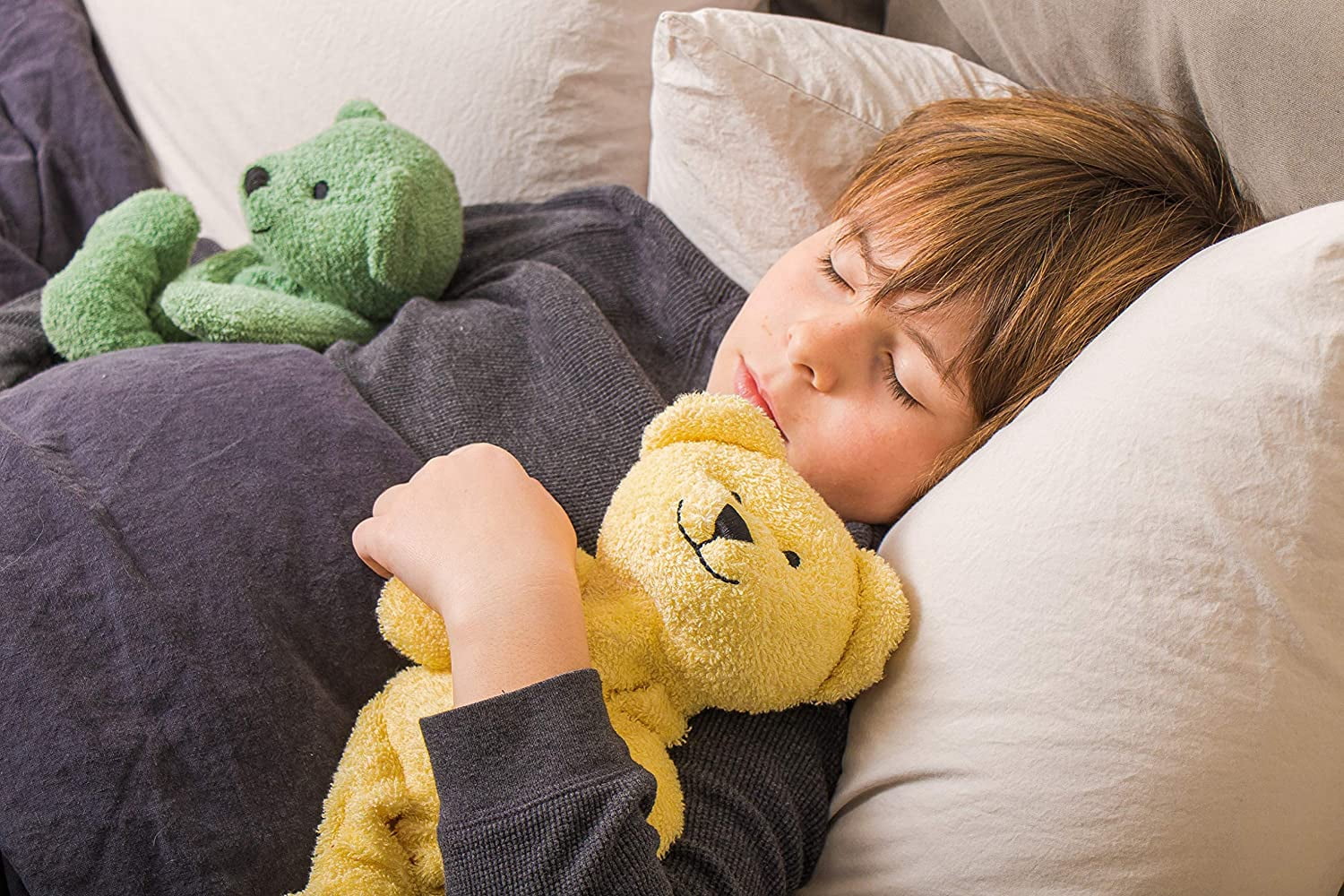 Thermal-Aid Zoo — Honey The Yellow Bear — Kids Hot and Cold Pain Relief Heating Pad Microwavable Stuffed Animal and Cooling Pad — Easy Wash, Natural Sleep Aid — Pregnancy Must-Haves for Baby