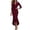 Red, variant on Elegant Casual Satin Dress With Long Sleeves And Notch Collar For Daily Wear And Outfits