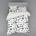 thumbnail image 2 of Ambesonne Geometric Bedding Set 3 Pcs, Minimalist Rounds, Twin XL, Black White, 2 of 3
