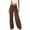 Brown-sweatpants for women, variant on Womens Workout Pants Elastic Waist Solid Color Wide Leg Trousers Loose Casual Straight Sweatpants with Pockets